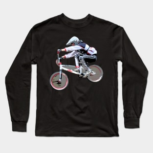 bmx race racing freestyle Long Sleeve T-Shirt